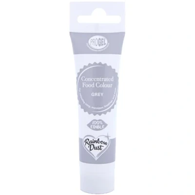 Image of Rainbow Dust ProGel® Concentrated Food Colour, Grey Colouring Gel For Baking and Cake Decorating, 25g Tube