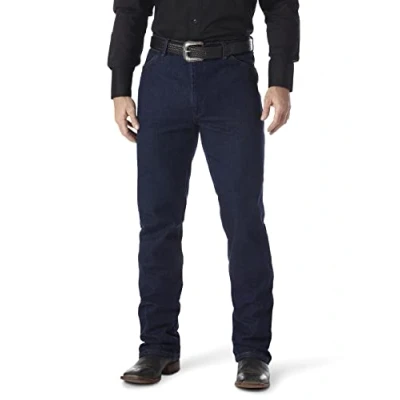 Image of Wrangler Men&#039;s Cowboy Cut Bootcut Stretch Regular Fit Jeans, Navy Stretch, 50W x 30L