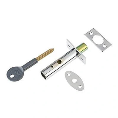 Image of Yale P M444 CH Door Security Bolt, Chrome Finish, Standard Security, Visi Packed, suitable for hinged and wooden doors