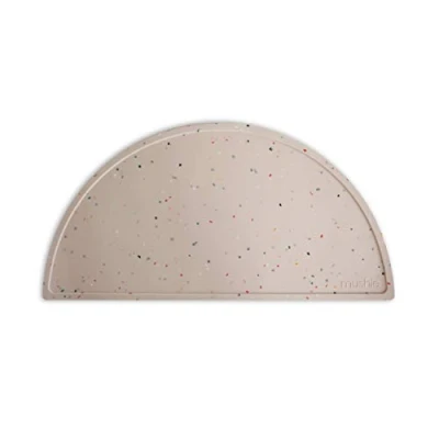 Image of Mushie Silicone Placemat for Kids Non Slip Design Material: Food Grade Easy to Clean &amp; Stain Resistant BPA Phthalate Free (Vanilla Confetti)