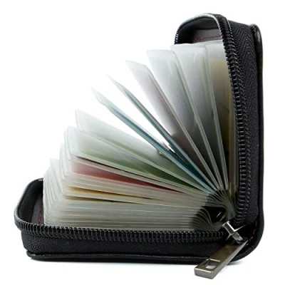 Image of Credit Card Holders Women Ladies Leather Wallets for 26 Slots RFID Protector (Special Black)