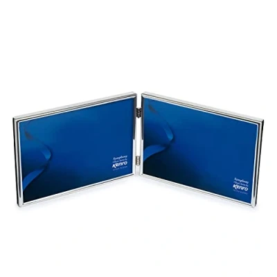Image of Kenro Silver Plated Twin Landscape Photo Frame for 2 Photos 6x4 Inch / 10x15cm Symphony Classic Series SY1015/2L