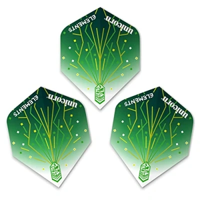 Image of Unicorn Unisex Elements Thunderstorm Ultrafly Dart Flights, Green, Plus EU