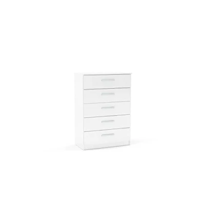 Image of Birlea Lynx 5 Drawer Chest High Gloss, White
