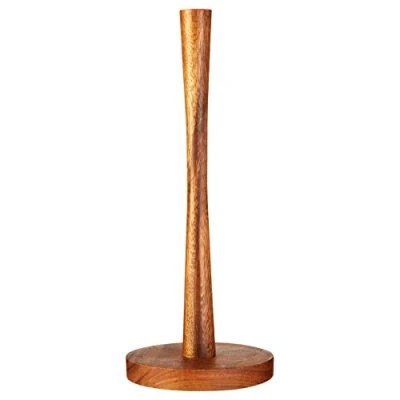 Image of Premier Housewares Kitchen Roll Holder, Acacia Wood, marrón,H39 x W14 D14cm