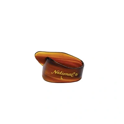 Image of D&#039;Addario Accessories National Celluloid Thumb Picks, Large Tortoiseshell 4 Pack Black
