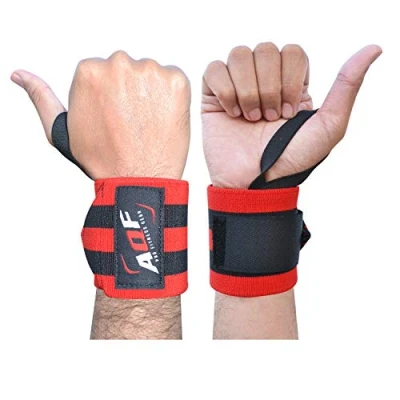 Image of AQF Super Heavy Duty Wrist Wraps Supports Straps Gym Training Fist Stra...