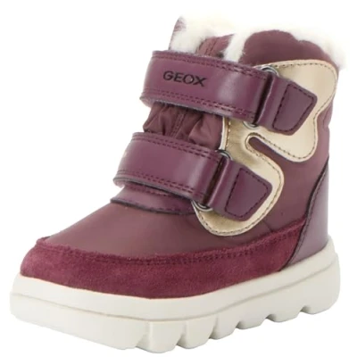 Image of Geox Baby Willaboom Girl B A Ankle Boot, Prune Platinum, 7 UK Child