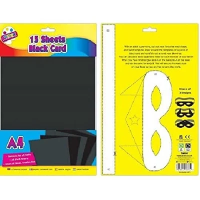 Image of THE ART BOXARTBOX 15 Sheets A4 Black Activity Card, 6873