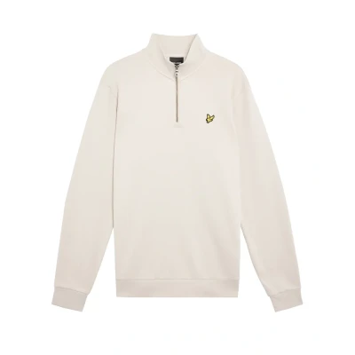 Image of Lyle &amp; Scott Loopback Quarter ZIP Sweatshirt, Men&#039;s, Size: Large, Beige