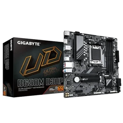 Image of Gigabyte B650M D3HP Motherboard Supports AMD Ryzen 7000 CPUs, 15+2+2 Phases Digital VRM, up to 7600MHz DDR5 (OC), 2xPCIe 4.0 M2, 2.5GbE LAN, USB 3.2 Gen 1