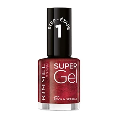 Image of Rimmel London Super Gel Nail Polish, 044 Rock N Sparkle, 12 ml, Packaging May Vary