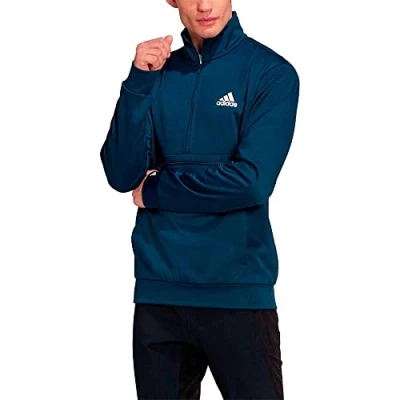 Image of adidas Men&#039;s M Gg Sl 1/4 Zip Sweatshirt, azmatr/White, L