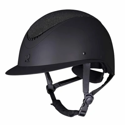 Image of Shires Karben Lia Wide Peak Riding Hat Black 52 54cm