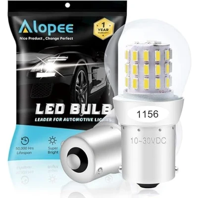 Image of Alopee 1156 P21W 382 Ba15s LED Bulb 10 30V 3014 39 SMD Chips Light Bulbs Used For Backup Reverse Lights Tail lights, Turn Signal Light, RV Boat