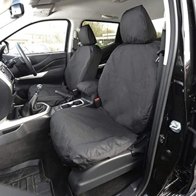 Image of My Van Seat Covers MVSC383B Tailored Heavy Duty Waterproof Front Black To Fit Mercedes Benz X Class 2017 Onwards