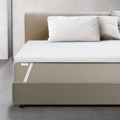 Image of Topper ventilated Memory Foam Eastern King XXL Mattress Corrector 6 cm padding with Removable Cover Antibacterial and Antifungal