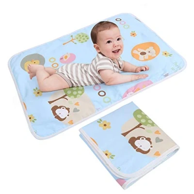 Image of Baby Changing Mat, Cotton Insulation Products Waterproof Urine Pad Diaper Nappy Bedding Cover for 0 3 Years Old(A)