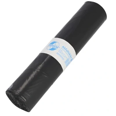 Image of Deiss Premium 15018 Rubbish Bags, 700 x 1100 mm, 25 per roll, Black