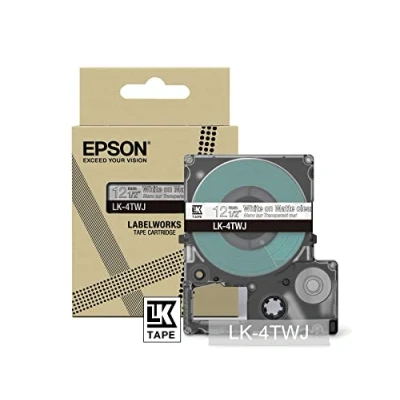 Image of Epson LabelWorks[Matte Clear/Black 24mm LK 6TBJ]tape compatible with LW C410 and C611
