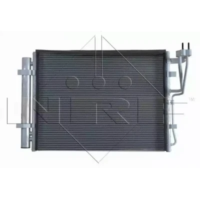 Image of 976061P200 Condenser NRF Easy Fit 350014 with dryer, seal ring 13,8mm 9,2mm Aluminium 490mm HYUNDAI: ix20, KIA: Venga
