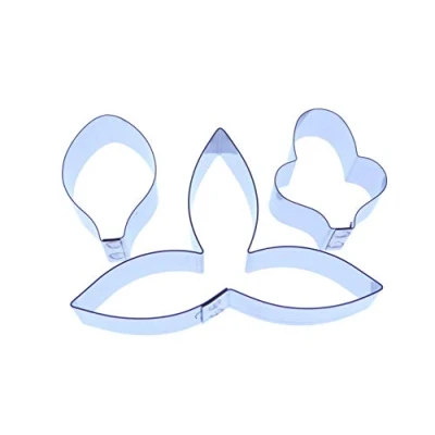 Image of Valley Cutter Company Dendrobium Orchid Set of 3 Stainless Steel Sugarcraft Cutters