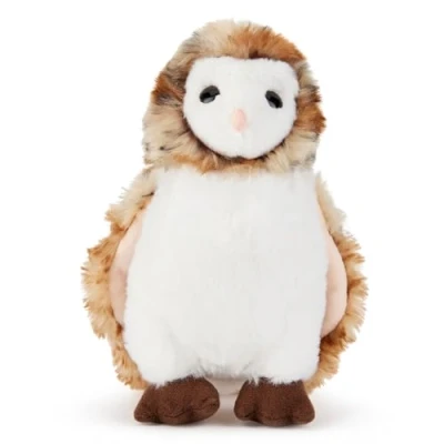 Image of Zappi Co Bradley the Barn Owl Plush Toy l (19cm) Screech Ow Wise Friend Soft, Cuddly, 100% Recycled Night Time Cuddle Companion