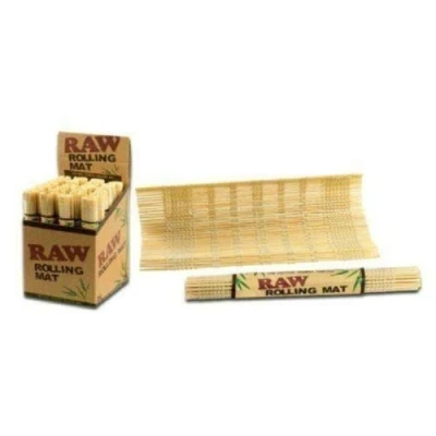Image of Pack of 3 Raw Bamboo Hand Rolling Tobacco Smokers Mat