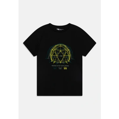 Image of The North Face Graphic Relaxed TEE Unisex Print Tshirt for kids, Size: 12y, Black
