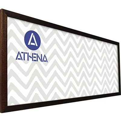 Image of Athena Panoramic Dark Mahogany Thin Premium Wood Picture Frame Imperial 36&quot; x 12&quot; 36 12 Photo 36x12 with Clear Styrene Sheet &amp; Wall Mounted Hook Inches