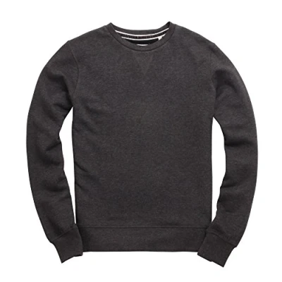 Image of Brave Soul Mens Jones Crew Neck Sweatshirt (XL) (Dark Charcoal Marl)
