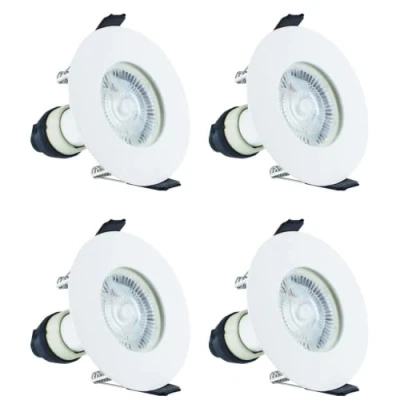 Image of Integral LED Recessed Ceiling Downlights for GU10 and MR16 Lamps: Quick Fit Spotlights IP65 Steel Construction Fire Rated Indoor Lighting with Ultra Thin 1mm Bezel