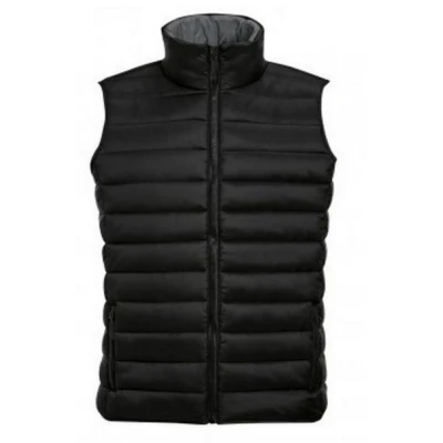 Image of SOLS Mens Wave Padded Water Repellent Bodywarmer/Gilet (Black) Size X Large