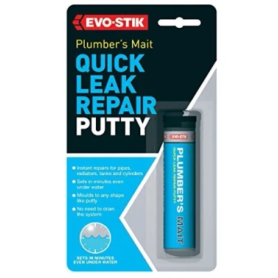Image of Evo Stik 30812665 50 g Plumbers Mait Quick Leak Repair Putty Sealant Brown by