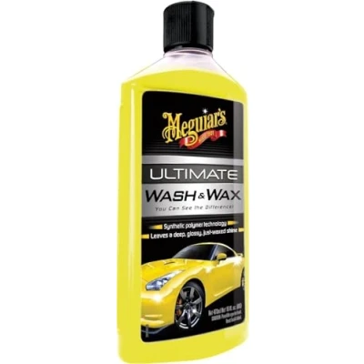 Image of Meguiar&#039;s G17716EU Ultimate Car Wash &amp; Wax 473ml, Shampoo that leaves a deep, glossy, just waxed shine