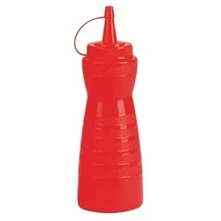 Image of Vogue Red Lidded Sauce Bottle