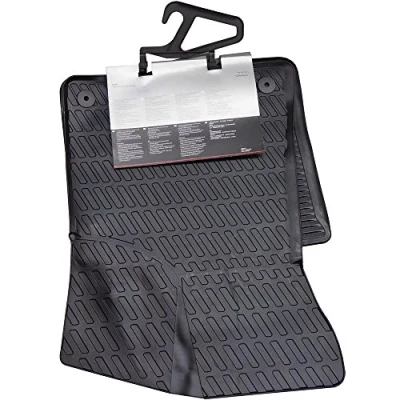 Image of Audi 8P1061501041 Rubber Floor Mats Front Black A3 Pack of 2