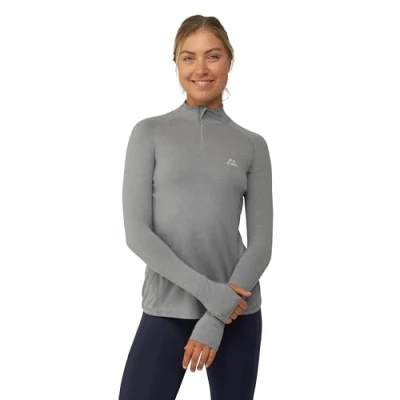 Image of DANISH ENDURANCE Long Sleeved Sports Top, Workout Shirt, Running, for Women, Grey Mélange, XXL