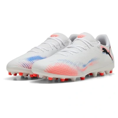 Image of Puma Future 8 PLAY Football boots firm ground, Men&#039;s, Size: 6.5, White/glowing red/blue shoes