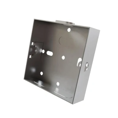 Image of rhinocables Metal 1 Gang Single Socket Back Box, Pattress Box Mount, Flush Mount (1 Pack, 16mm)