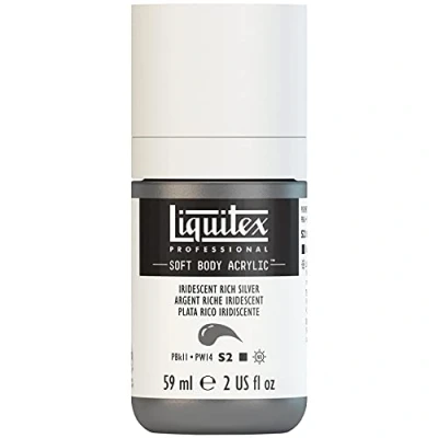 Image of Liquitex Acrylic Paint, Iridescent Rich Silver, 59 ml (Pack of 1)
