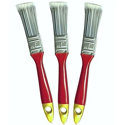Image of 3 x One Inch Paint Brushes 1&quot; 25mm Mixed Bristle Brush Set Small