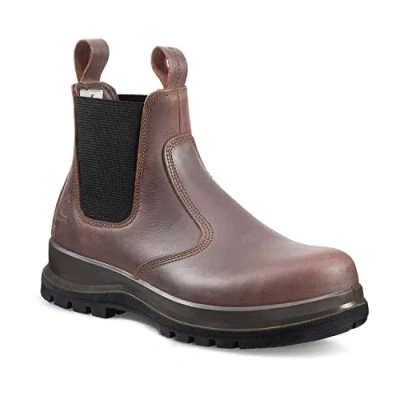 Image of Carhartt Men&#039;s Carter Rugged Flex S3 Chelsea Safety Boot, Dark Brown, 48