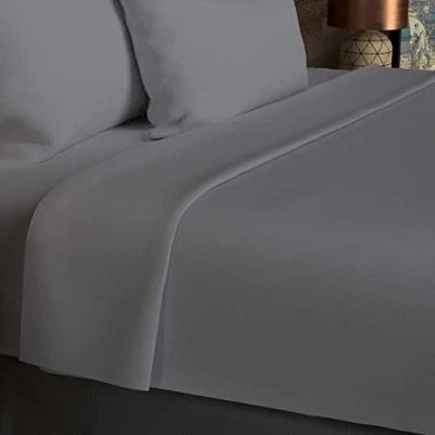 Image of Soleil d&#039;ocre, Flat Sheet, 57 Thread Count, Cotton, Grey, 180 x 290 cm