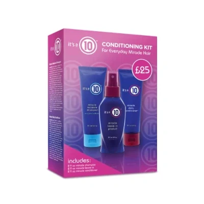 Image of It’s a 10 Haircare Miracle Leave in Conditioning Travel Set, Colour Safe, For Dry Damaged Hair. 1 x 60 ml Shampoo Deep Conditioner