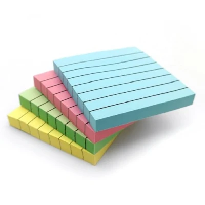 Image of Sticky Notes Lined Post it Pastel Colour Strong Adhesive Pads to Do List Note for Home, Office and School Memo Pack of 4 100 Sheet Per Pad