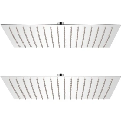 Image of vidaXL Rain Shower Head 2 pcs Stainless Steel 30x40 cm