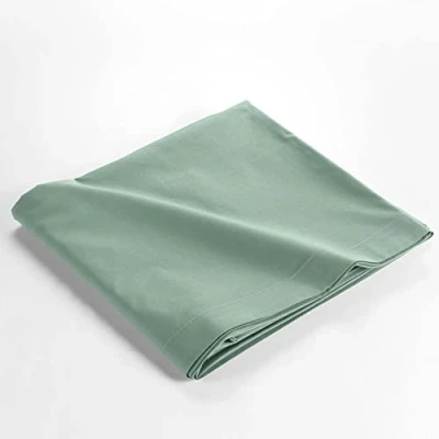 Image of douceur d&#039;intérieur Flat Sheet 240 x 300 cm 100% Organic Cotton Biolina Sage