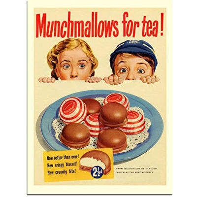Image of EpochSign Metal tin Sign munchmallows large retro aluminium vintage New Aluminum 8x12 inches