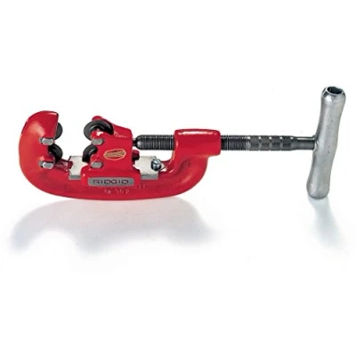 Image of RIDGID 32870 Model 42 A Heavy Duty 4 Wheel Pipe Cutter, Silver/Red,3/4 inch to 2 Steel Cutter